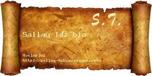Sallay Tóbia névjegykártya
